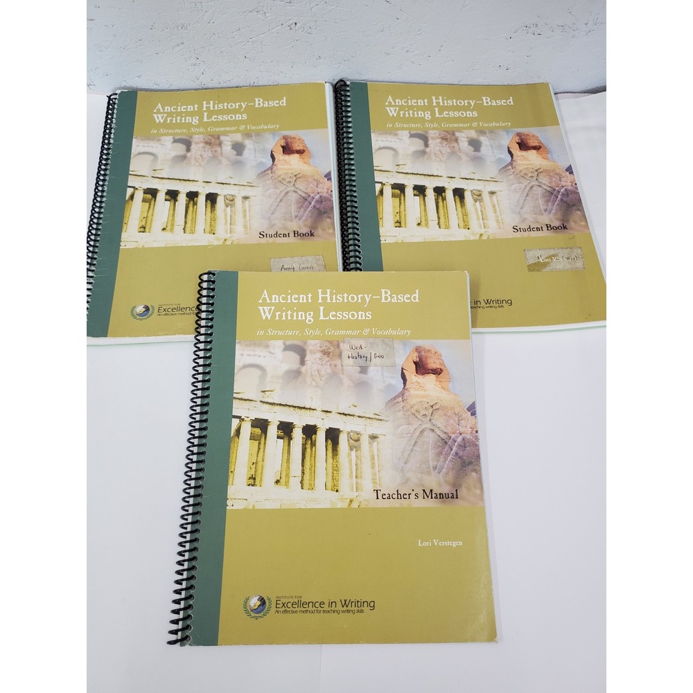 IEW Ancient History-Based Writing Lessons Teacher Manual Student Books Lori V.